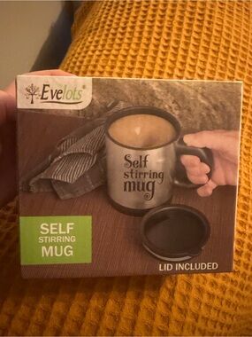 Self Stirring Mug in Stainless Silver